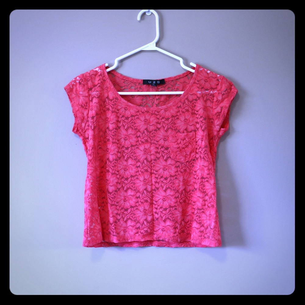Lace crop tops